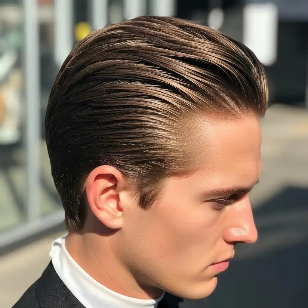 29 Slicked-Back Hairstyles for Men: Elevate Your Look with Classic and Modern Styles 22 Slicked Back Hair with Natural Waves