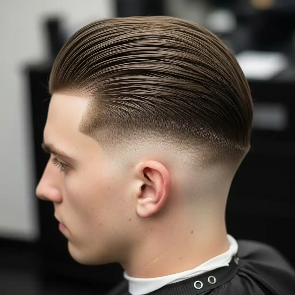 29 Slicked-Back Hairstyles for Men: Elevate Your Look with Classic and Modern Styles 21 Slicked Back Hair with Skin Fade
