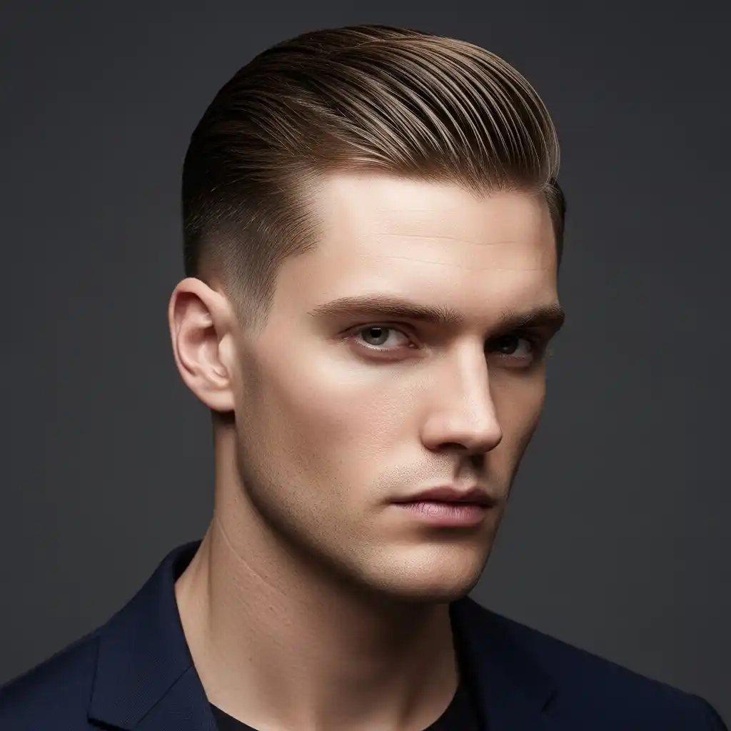 29 Slicked-Back Hairstyles for Men: Elevate Your Look with Classic and Modern Styles 27 Slicked Back Hair with Subtle Fade