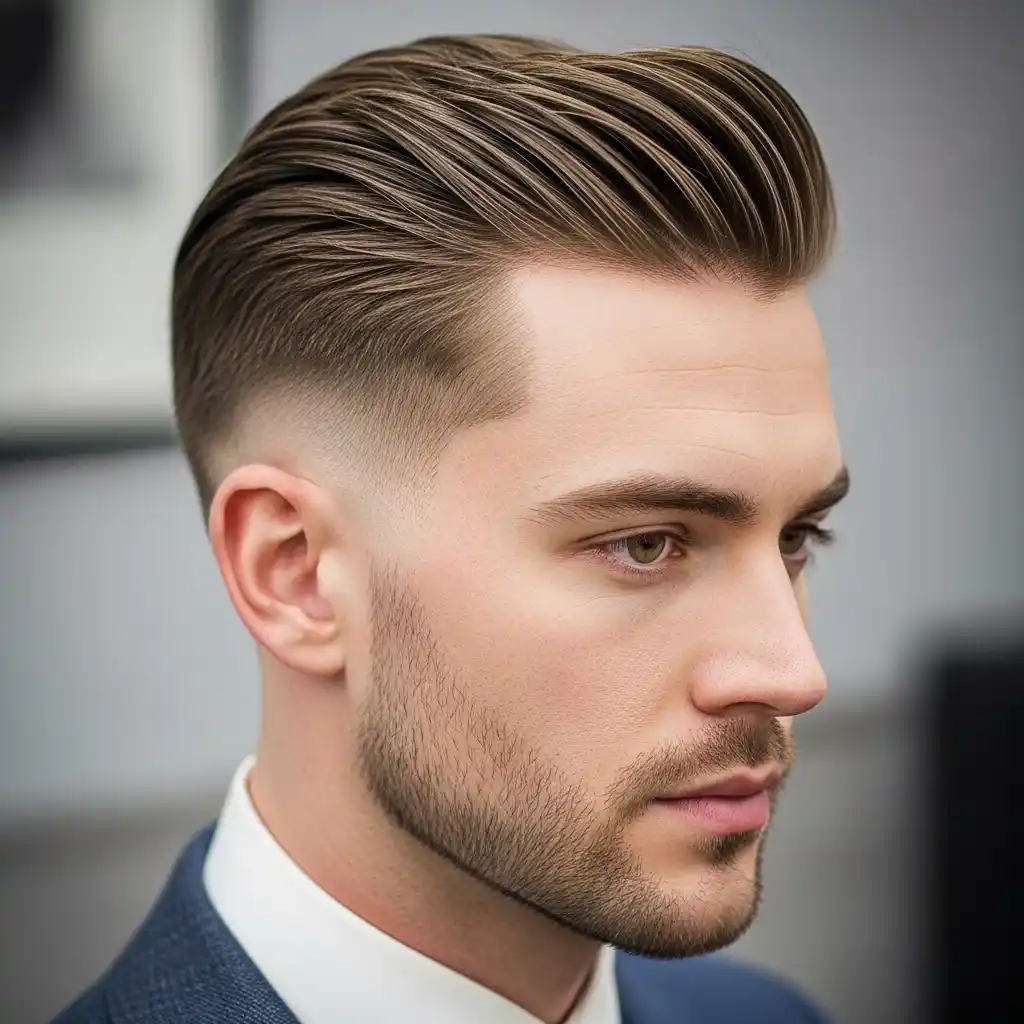 29 Slicked-Back Hairstyles for Men: Elevate Your Look with Classic and Modern Styles 12 Slicked Back Taper Cut