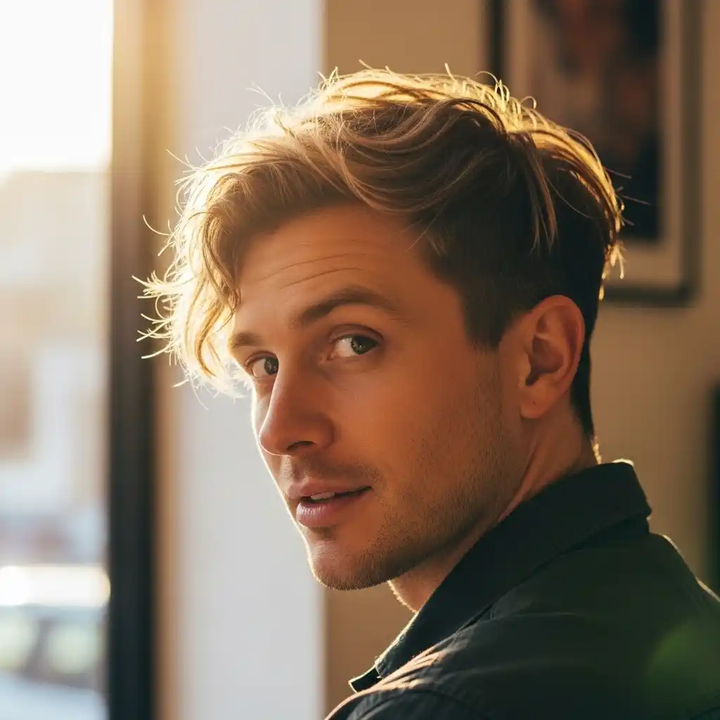 34 Trendy Hair Color Ideas for Men: Stand Out with Highlights 26 Soft Blonde Highlights