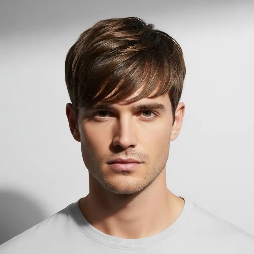 25 Trendy Men’s Fringe Hairstyles for 2026: Inspiration, Tips, and Color Ideas 21 Soft Fringe for Oval Faces