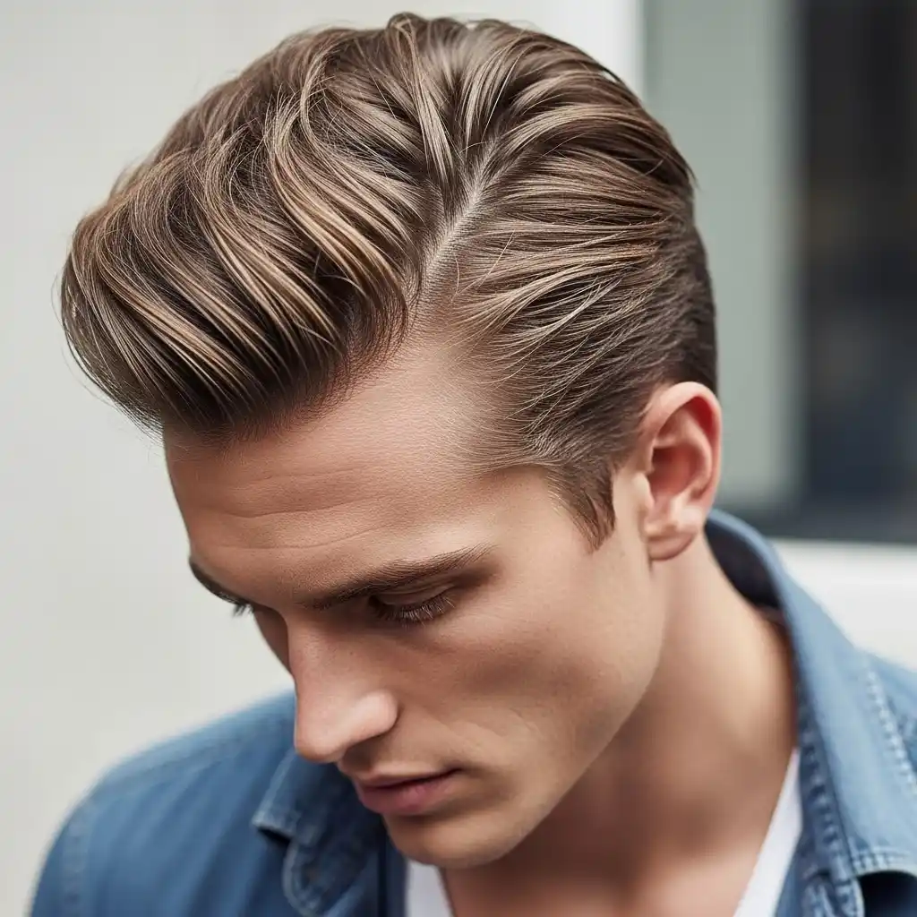 29 Slicked-Back Hairstyles for Men: Elevate Your Look with Classic and Modern Styles 3 Textured Slicked Back Hair