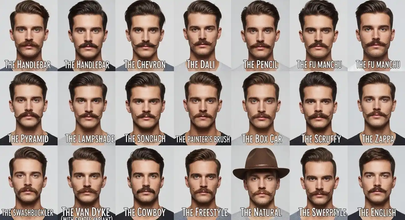 Taper Fade Haircut 7 25 Trendy Mustache Styles for Men in 2026