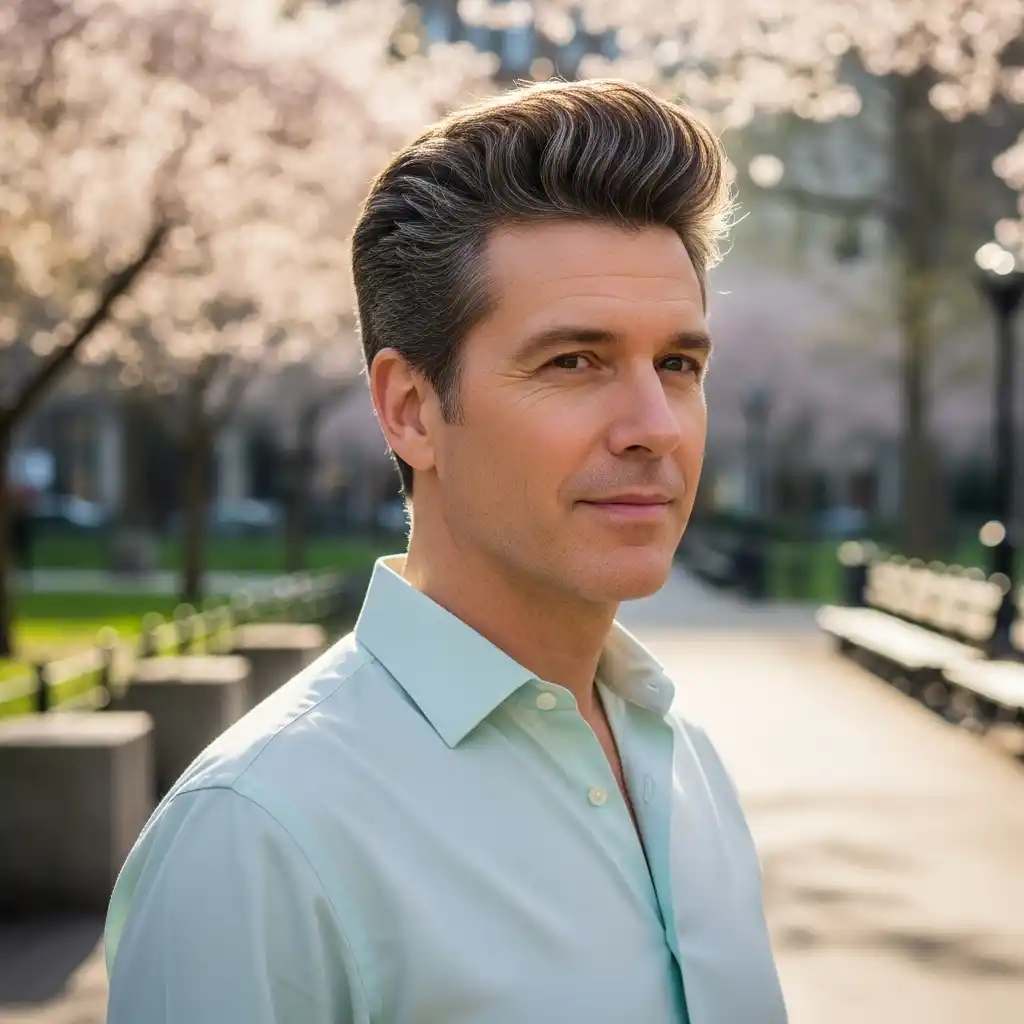 30 Fresh Spring Haircut Ideas for Men Over 40 28 Classic Ivy with Volume