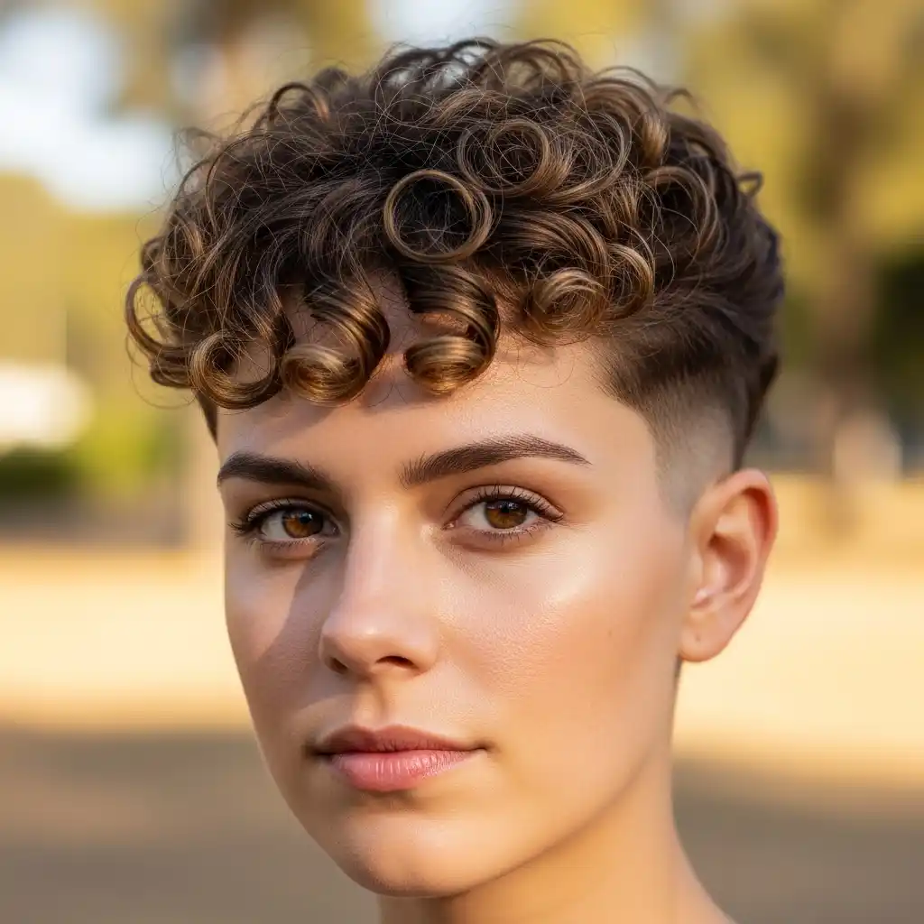 22 French Crop Haircut Ideas for Summer 2026 6 Curly French Crop