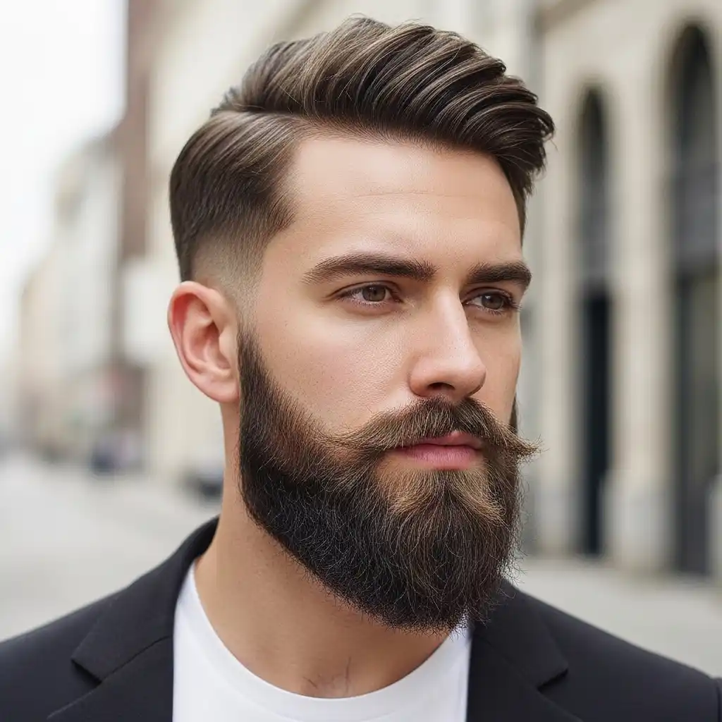 14 Ducktail Beard Styles for Men That Will Seriously Upgrade Your Look 4 Faded Ducktail Beard