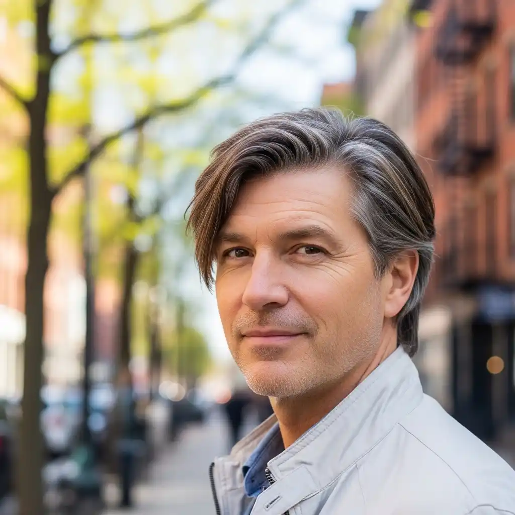 30 Fresh Spring Haircut Ideas for Men Over 40 20 Layered Side Part