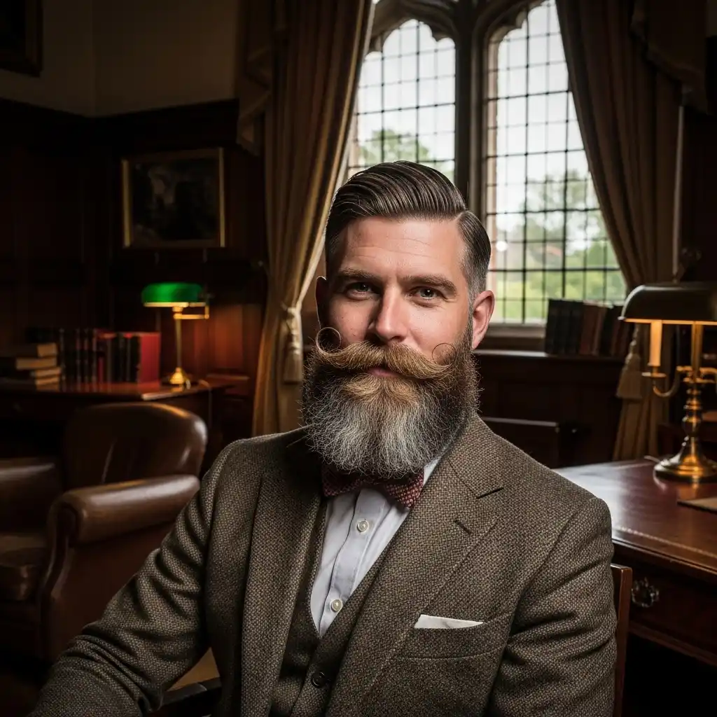 20 Long Beard Styles for Men That Are Straight-Up Legendary 16 Long Beard with Fade and Mustache Twist