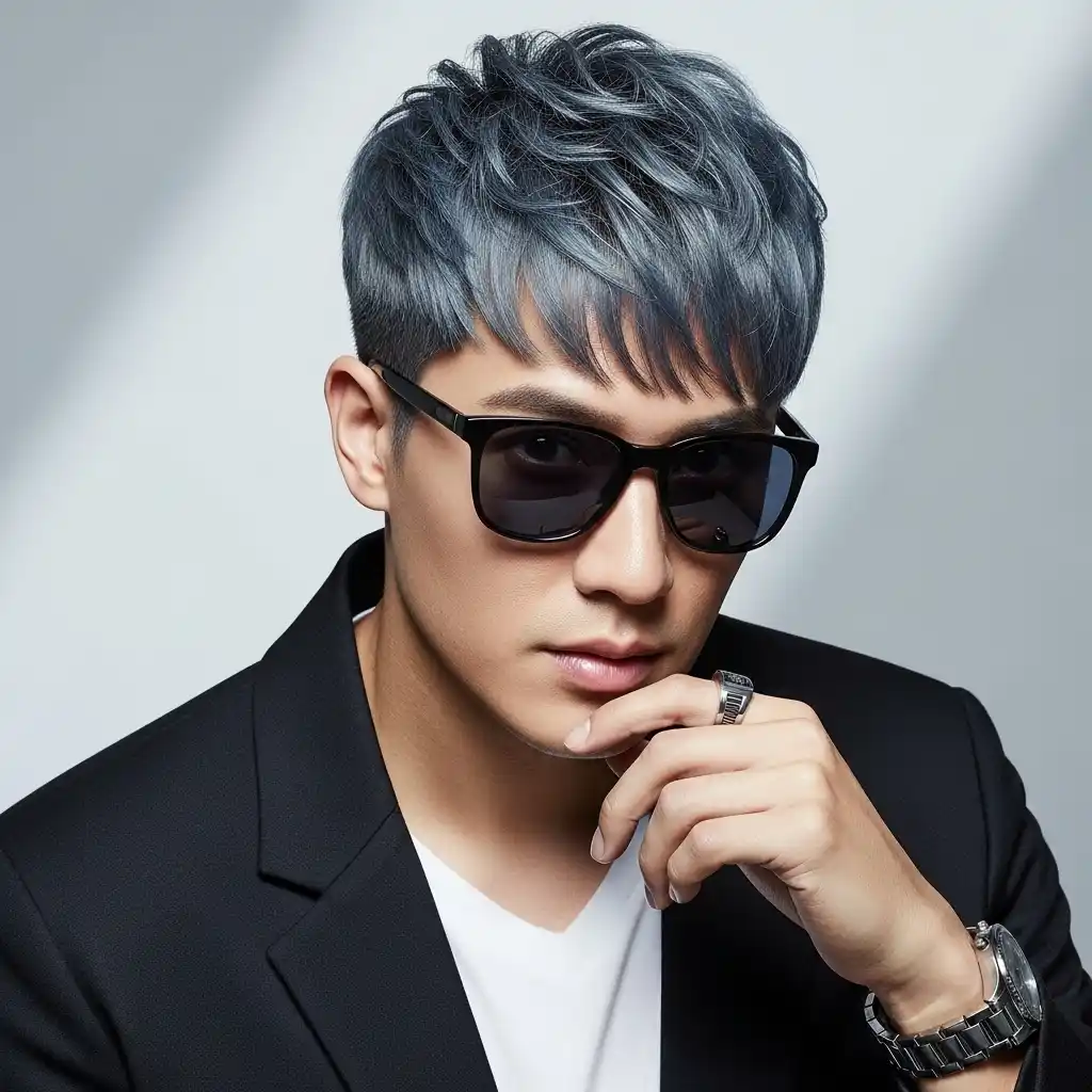 Spring Hair Color Ideas for Men 2026: 18 Bold, Fresh & Unique Looks to Try 17 Matte Steel Blue
