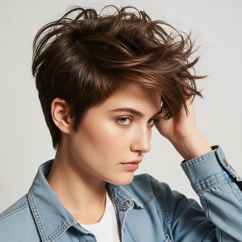 22 French Crop Haircut Ideas for Summer 2026 4 Messy French Crop Style