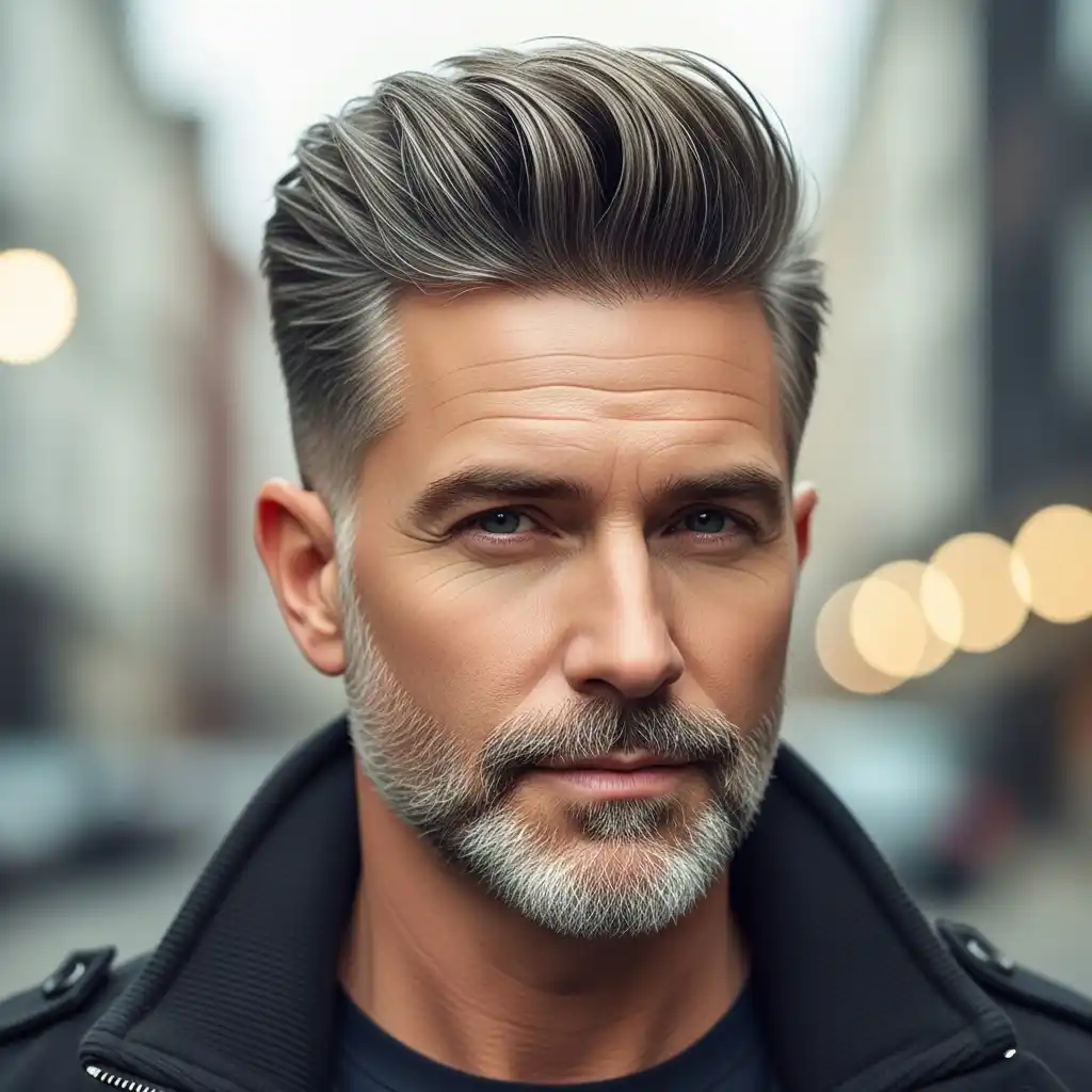 30 Fresh Spring Haircut Ideas for Men Over 40 30 Modern Brush Up with Fade