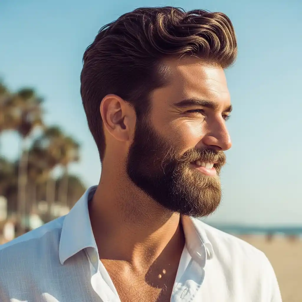 19 Stylish Summer Quiff Haircut Ideas for Men in 2026 18 Quiff with Beard Balance
