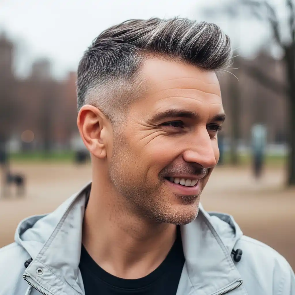 30 Fresh Spring Haircut Ideas for Men Over 40 4 Taper Fade