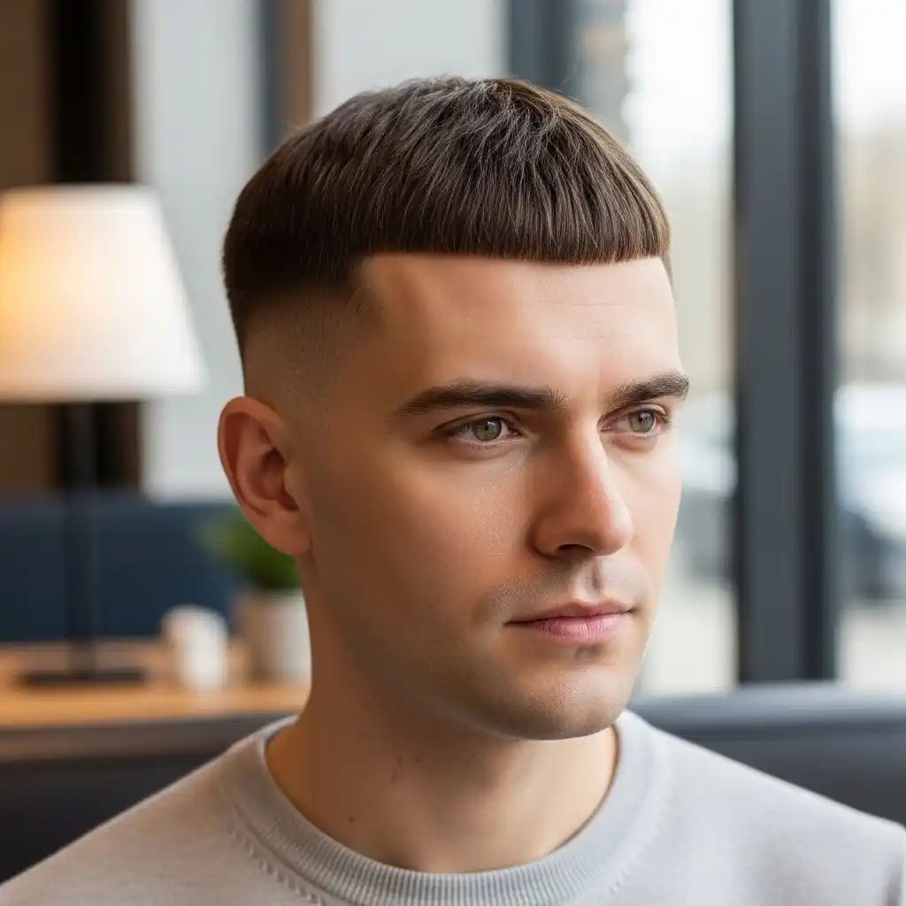 24 Timeless Men’s Haircuts for Spring 2026: Classic Styles That Never Fail 8 The Caesar Cut