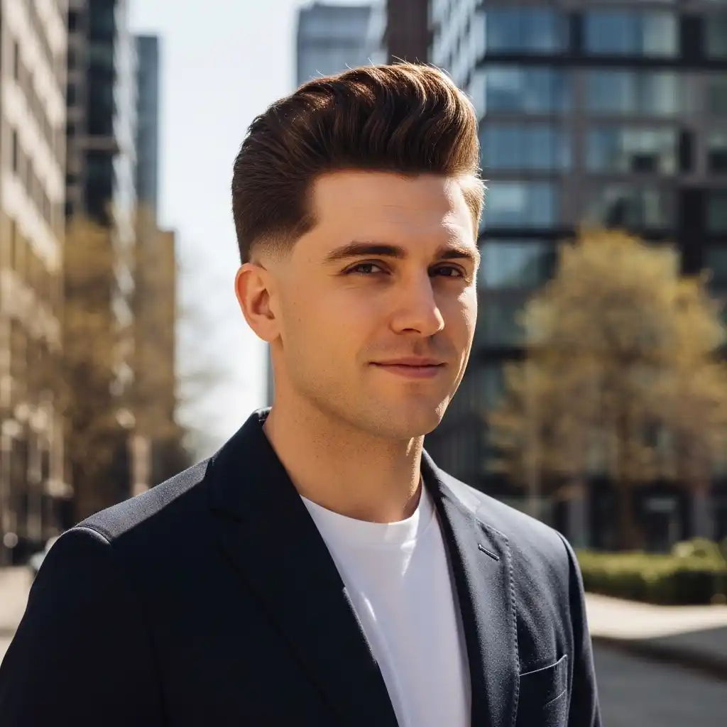 24 Timeless Men’s Haircuts for Spring 2026: Classic Styles That Never Fail 21 The Short Pompadour