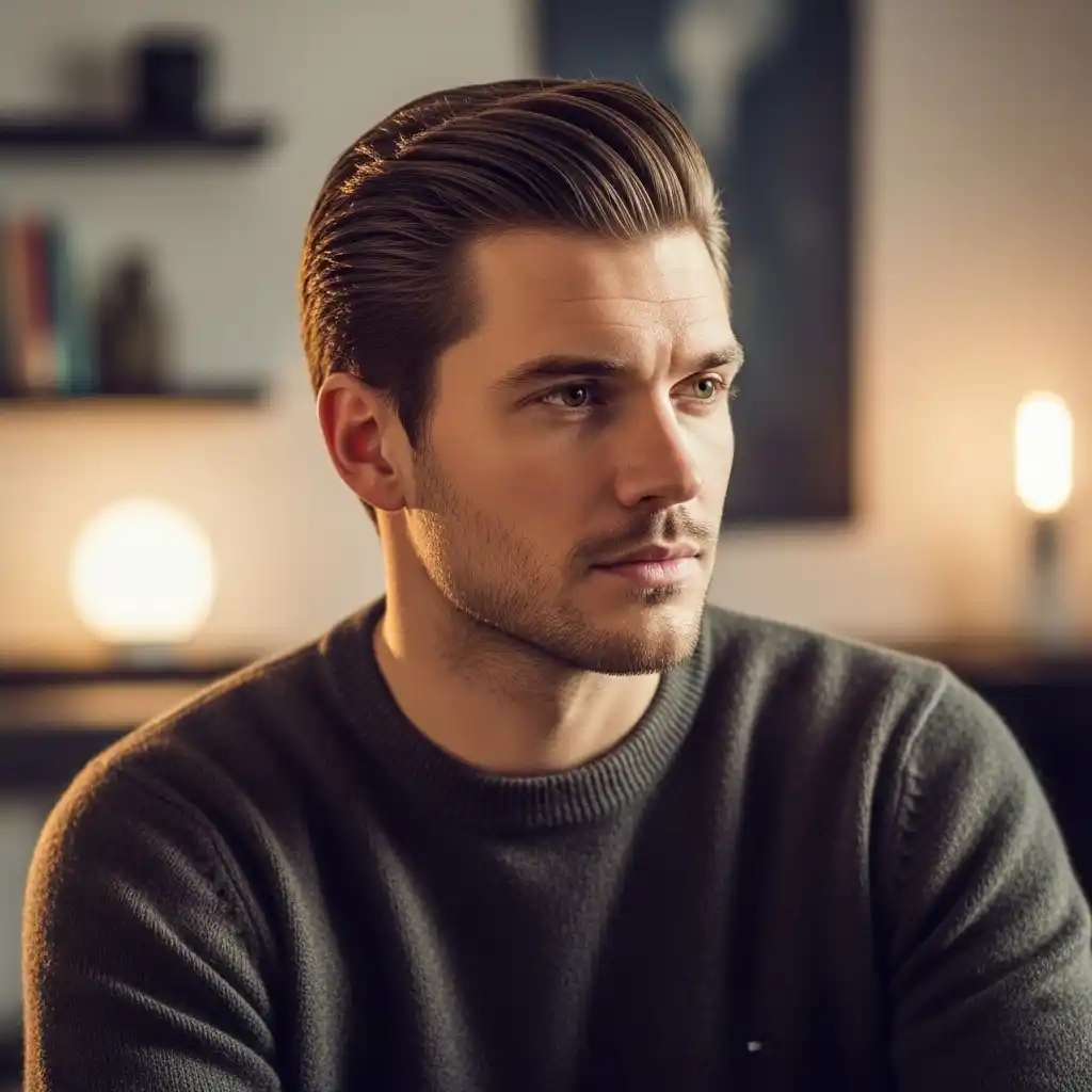 18 Best Medium Winter Hairstyles for Men in 2025-2026 2 Classic Side Part Medium Hair