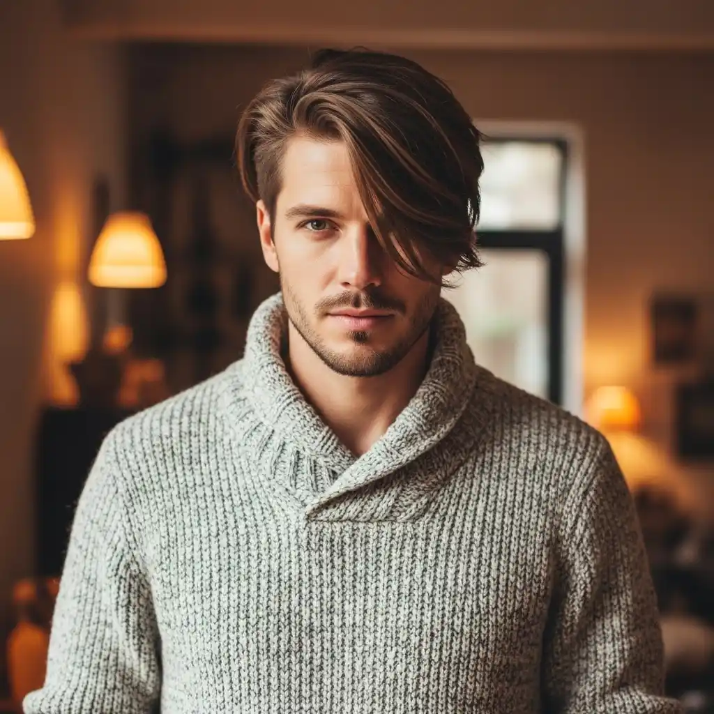 18 Best Medium Winter Hairstyles for Men in 2025-2026 15 Layered Side Swept Medium Hair
