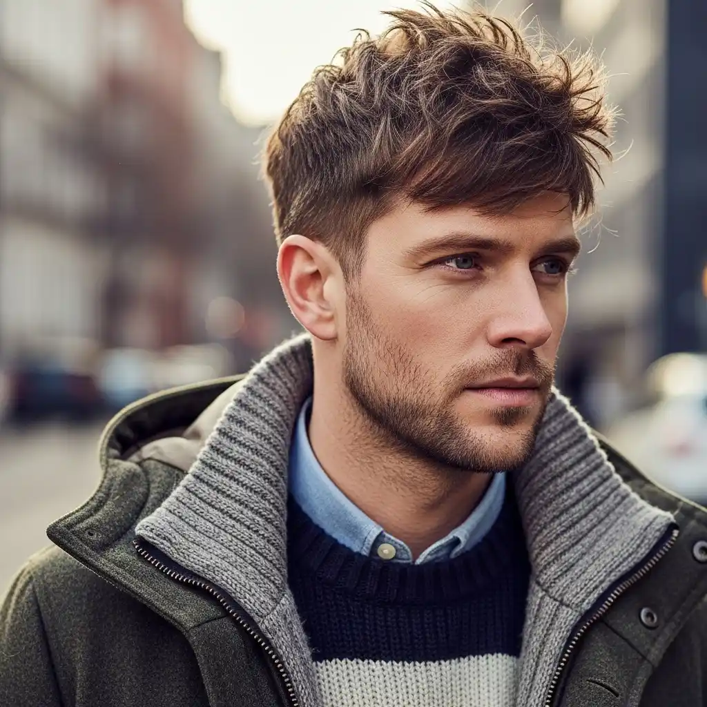 18 Best Medium Winter Hairstyles for Men in 2025-2026 5 Messy Medium Fringe
