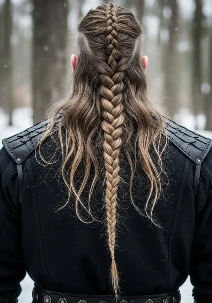 18 Trendsetting Winter Long Hairstyles for Men 10 The Braided Long Hair for Nordic Winter Character
