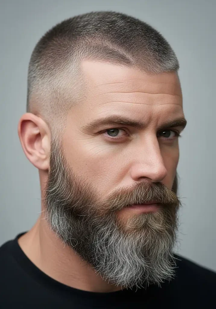 17 Stylish Buzzcut Ideas for Men 4 The Buzzcut with Defined Beard Combination