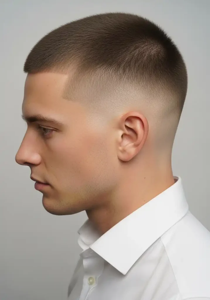 17 Stylish Buzzcut Ideas for Men 12 The Buzzcut with Taper for Polished Refinement
