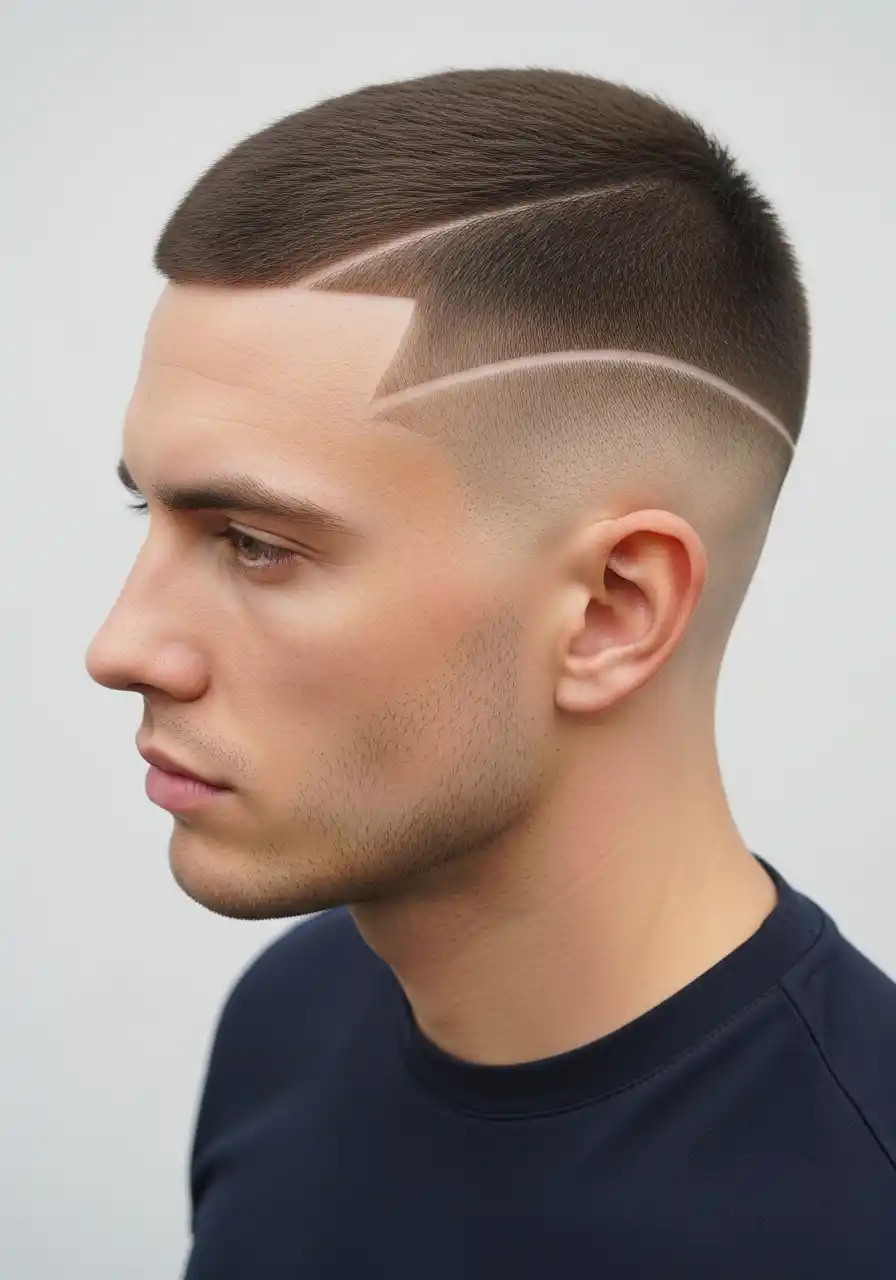 17 Stylish Buzzcut Ideas for Men 2 The Buzzcut with a Hard Part