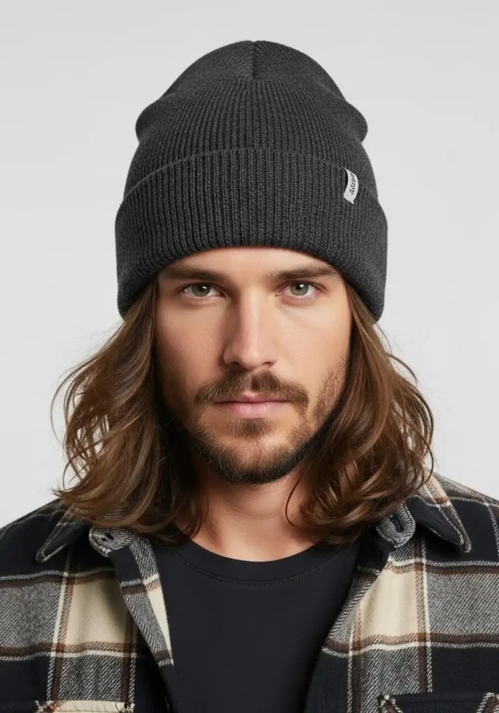 18 Trendsetting Winter Long Hairstyles for Men 7 The Long Hair with Winter Beanie Styling